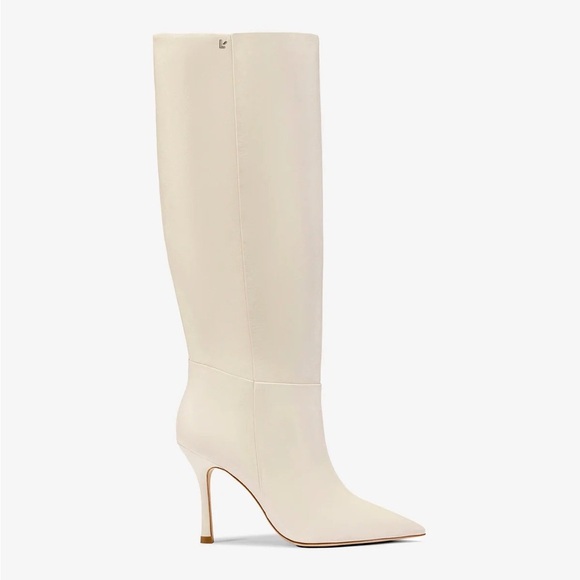 Larroudé Kate Boot In Ivory Leather NWT - Picture 2 of 15